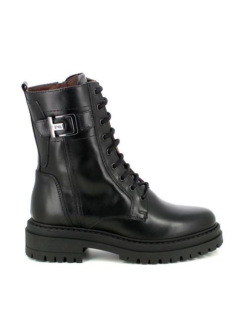 anfibio da donna in pelle nera con zip laterale NERO GIARDINI | I514833D100